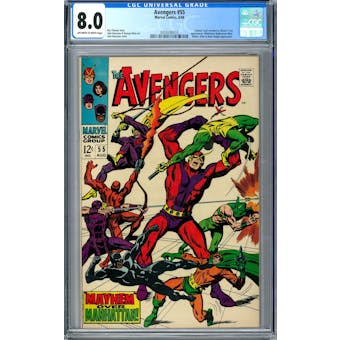 Avengers #55 CGC 8.0 (OW-W) *0359336010*