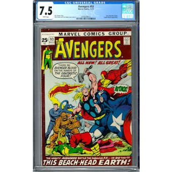Avengers #93 CGC 7.5 (W) *0359336015*