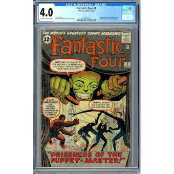 Fantastic Four #8 CGC 4.0 (OW-W) *0359342001*