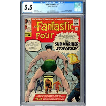Fantastic Four #14 CGC 5.5 (OW-W) *0359342006*