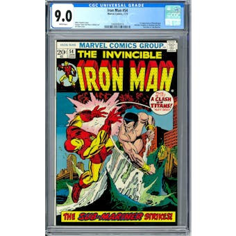Iron Man #54 CGC 9.0 (W) *0360042019*