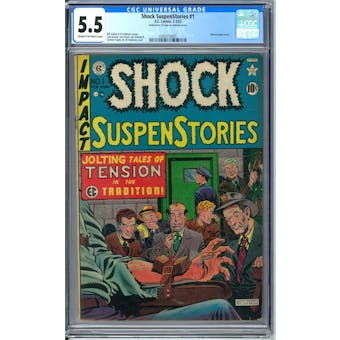 Shock SuspenStories #1 CGC 5.5 (C-OW) *0360316005*