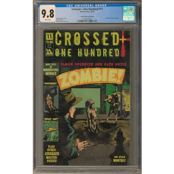 Crossed + One Hundred #11 CGC 9.8 (W) Horrific Homage Edition *0360912008*
