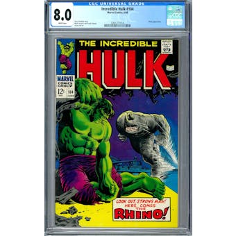 Incredible Hulk #104 CGC 8.0 (W) *0361371014*