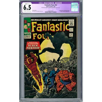 Fantastic Four #52 CGC 6.5 Slight (C-1) Restoration (OW-W) *0361752001*
