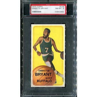 1970/71 Topps Basketball #116 Emmette Bryant PSA 8 (NM-MT) *3960