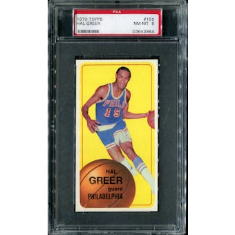 1970/71 Topps Basketball #155 Hal Greer PSA 8 (NM-MT) *3984