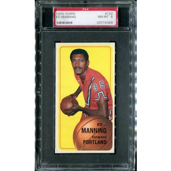 1970/71 Topps Basketball #132 Ed Manning PSA 8 (NM-MT) *5389