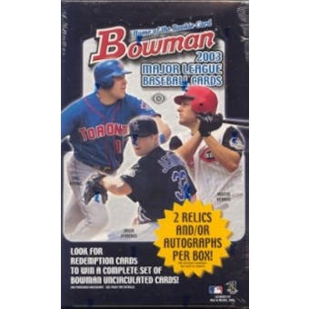 2003 Bowman Baseball Hobby Box