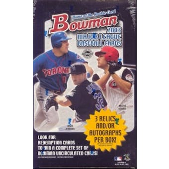 2003 Bowman Baseball Jumbo Box