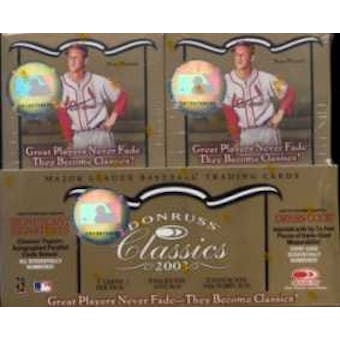 2003 Donruss Classics Baseball Hobby Box