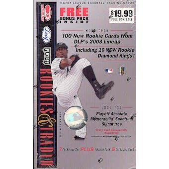 2003 Donruss Leaf Playoff Rookies & Traded Baseball 8 Pack Box