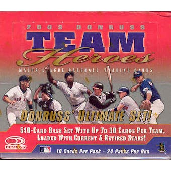 2003 Donruss Team Heroes Baseball 24 Pack Box