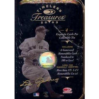 2003 Donruss Timeless Treasures Baseball Hobby Box (Tin)