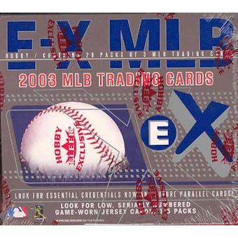 2003 Fleer Skybox E-X Baseball Hobby Box
