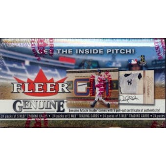 2003 Fleer Genuine Baseball Hobby Box
