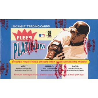 2003 Fleer Platinum Baseball Hobby Box
