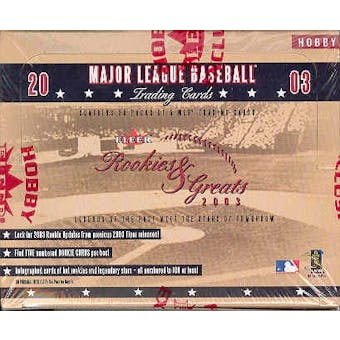 2003 Fleer Rookies and Greats Baseball Hobby Box