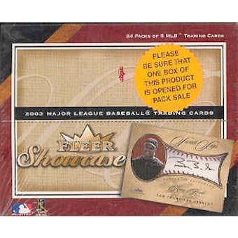 2003 Fleer Showcase Baseball 24 Pack Box