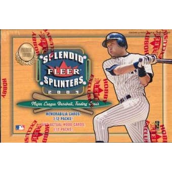 2003 Fleer Splendid Splinters Baseball Hobby Box