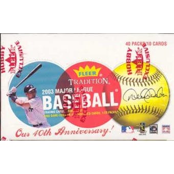 2003 Fleer Tradition Baseball Hobby Box
