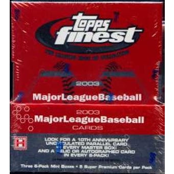 2003 Topps Finest Baseball Hobby Box