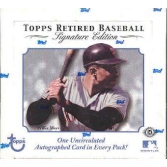 2003 Topps Retired Signature Edition Baseball Hobby Box