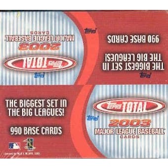 2003 Topps Total Baseball 36 Pack Box