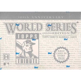 2003 Topps Tribute 100th Anniversary World Series Baseball Hobby Box
