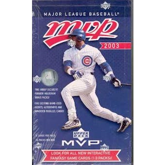 2003 Upper Deck MVP Baseball Hobby Box