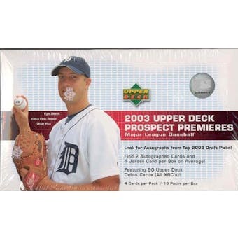 2003 Upper Deck Prospect Premieres Baseball Hobby Box
