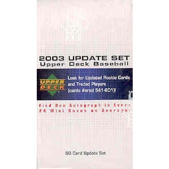 2003 Upper Deck Update Baseball Factory Set (#541-601) - 2004 UD 1 Exclusive