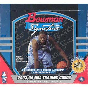 2003/04 Bowman Signature Basketball Hobby Box