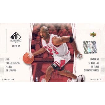 2003/04 Upper Deck SP Authentic Basketball Hobby Box