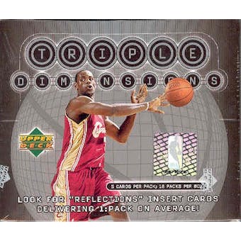 2003/04 Upper Deck Triple Dimension Basketball Hobby Box