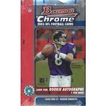 2003 Bowman Chrome Football Hobby Box