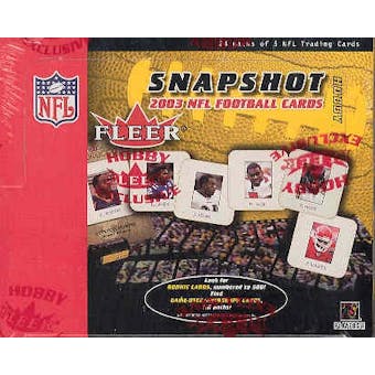 2003 Fleer Snapshot Football Hobby Box