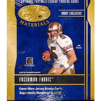 2003 Leaf Certified Materials Football Hobby Box