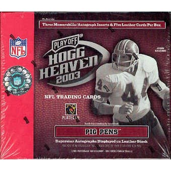 2003 Playoff Hogg Heaven Football Hobby Box