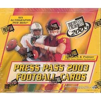 2003 Press Pass Football Hobby Box