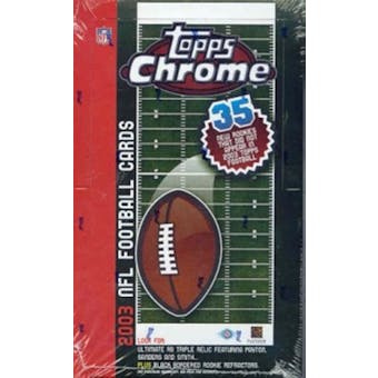 2003 Topps Chrome Football Hobby Box