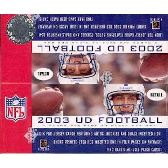 2003 Upper Deck Football 24 Pack Box