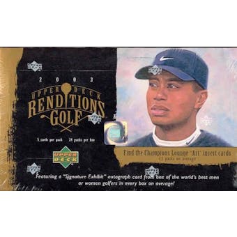 2003 Upper Deck Renditions Golf Hobby Box