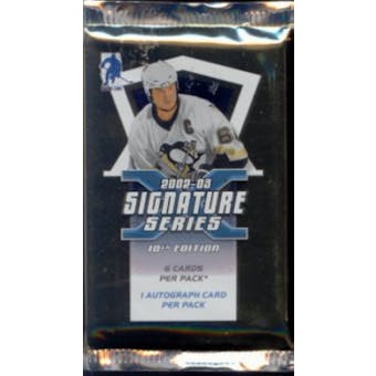 2002/03 Be A Player Signature Series Hockey Hobby Pack (1 auto per pack!)