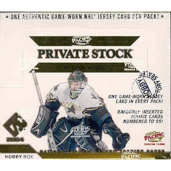 2003/04 Pacific Private Stock Reserve Hockey Hobby Box