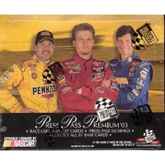2003 Press Pass Premium Racing Hobby Box