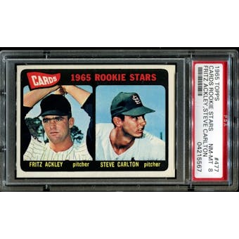 1965 Topps Baseball #477 Steve Carlton Rookie PSA 8 (NM-MT) *5567