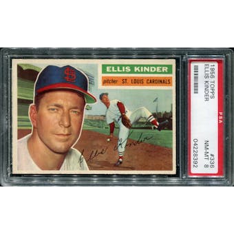 1956 Topps Baseball #336 Ellis Kinder PSA 8 (NM-MT) *8392