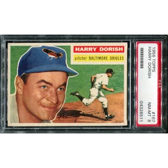 1956 Topps Baseball #167 Harry Dorish PSA 8 (NM-MT) *8511