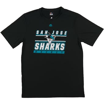 San Jose Sharks Majestic Black Defenseman Performance Tee Shirt